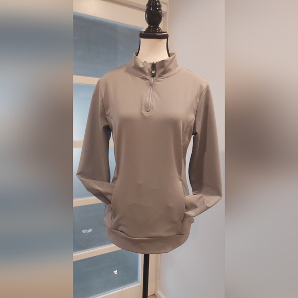 Nicole Miller Sport Sweaters - Nicole Miller Sport Gray Zip Pullover
